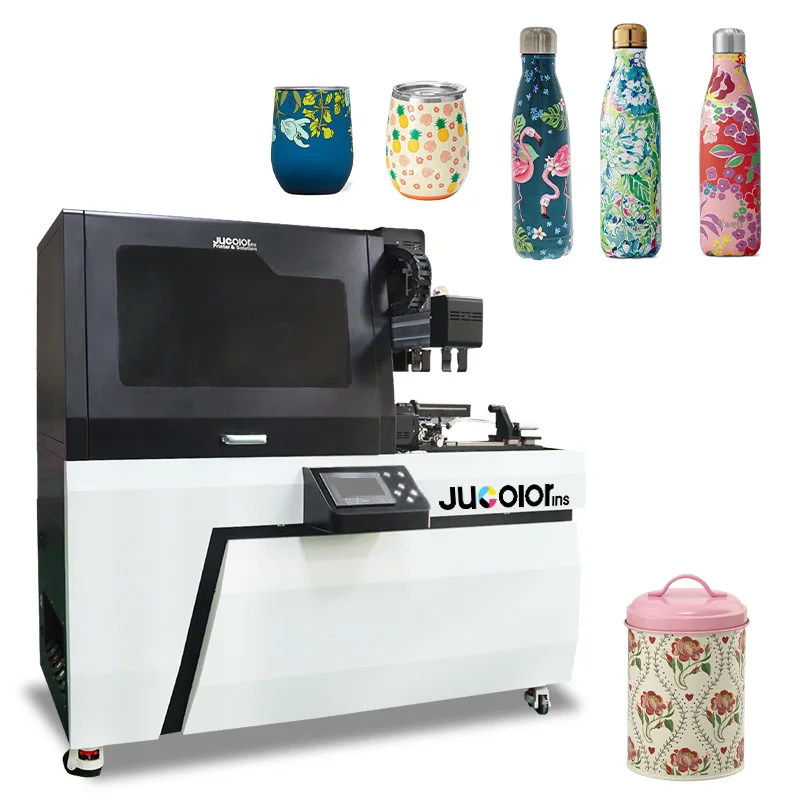 Jucolor 360 rotary uv printer for bottle rotary print uv inkjet printer