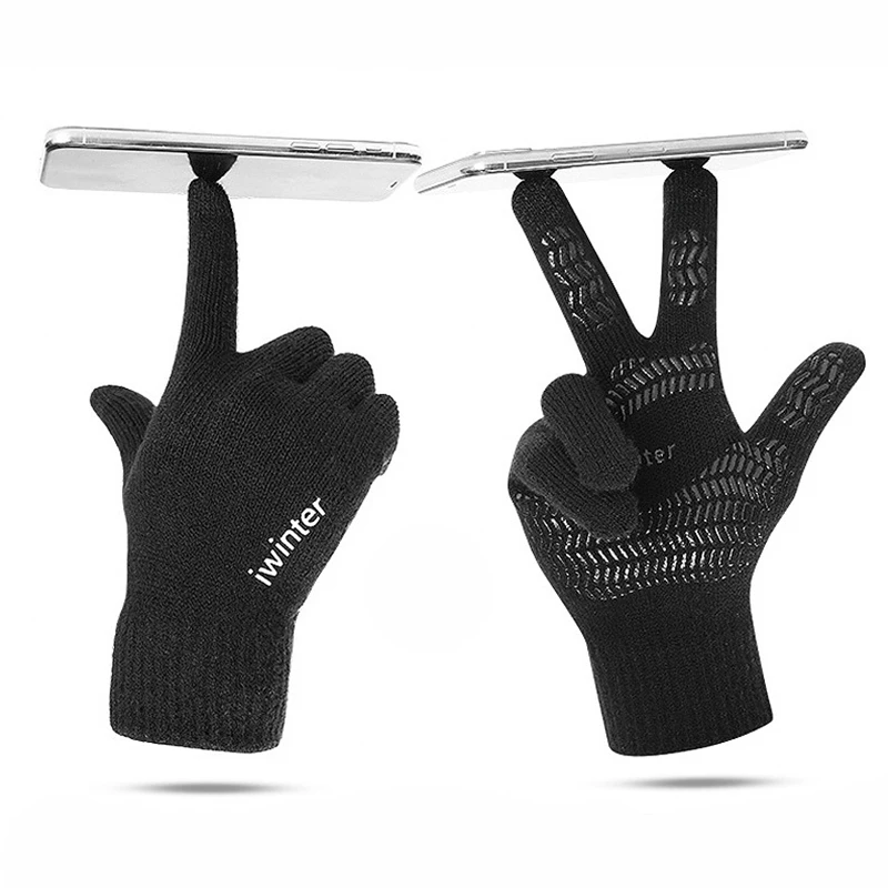 Осенне-зимние теплые мужские и женские, ветрозащитные утолщенные спортивные перчатки с сенсорным экраном