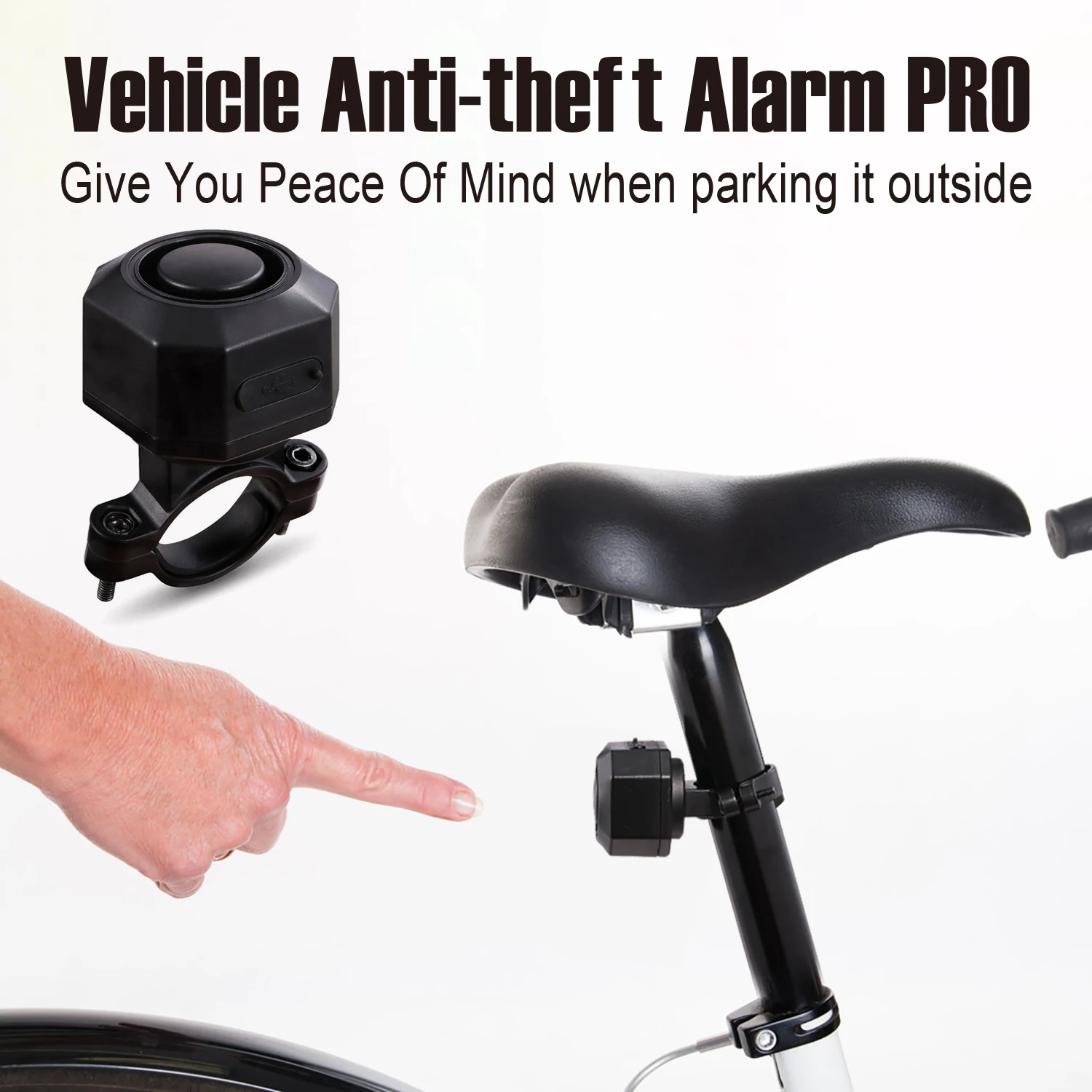 110dB thief for waterproof bike e-bike with anti remote control  IP65 alarm motor theft wireless bicycle alarm