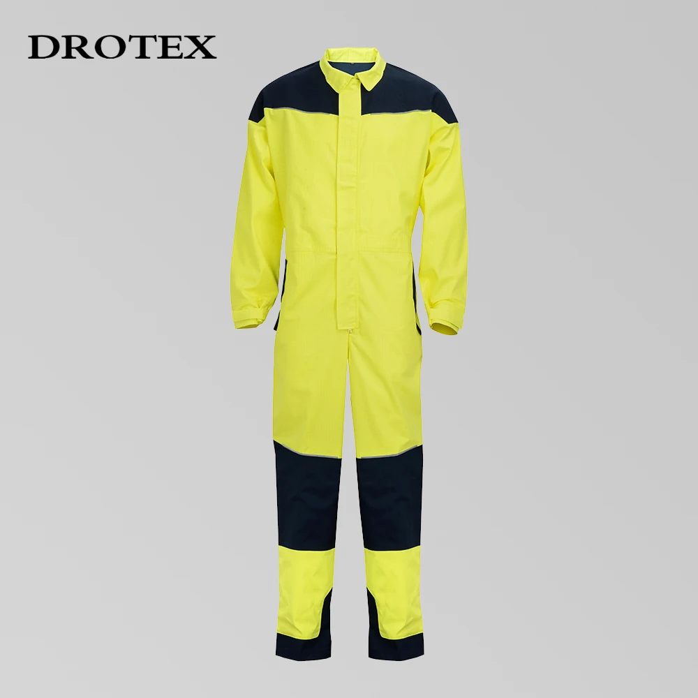 High Quality Mechanic Work Clothes European Workwear Nomex Cotton Flame Retardant Oil Resistant Coverall For Men