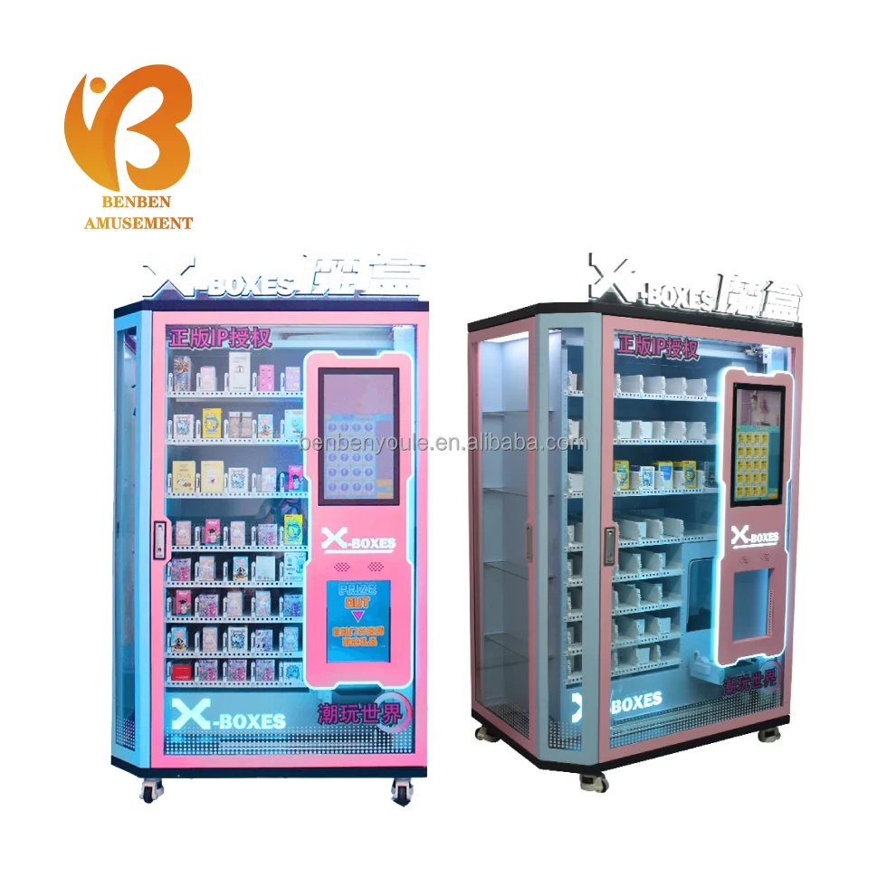 24 hours online self service small stores drinks snacks gift smart shop blind lucky mystery box surprise vending machine