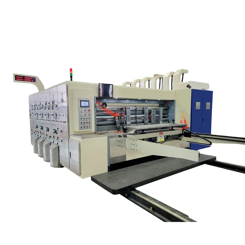 Corrugated Cardboard Multi Colors Printing Slotter Die Cutter Machine For Pizza Box Making