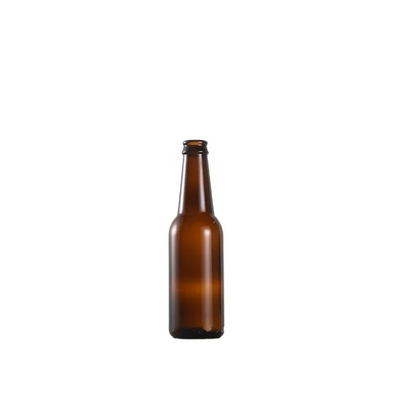 New Arrival Empty Beer Bottles Beer Bottles Wholesale Amber for Sale Glass Beverage Hot Stamping Aluminum Can CROWN Cap Plastic