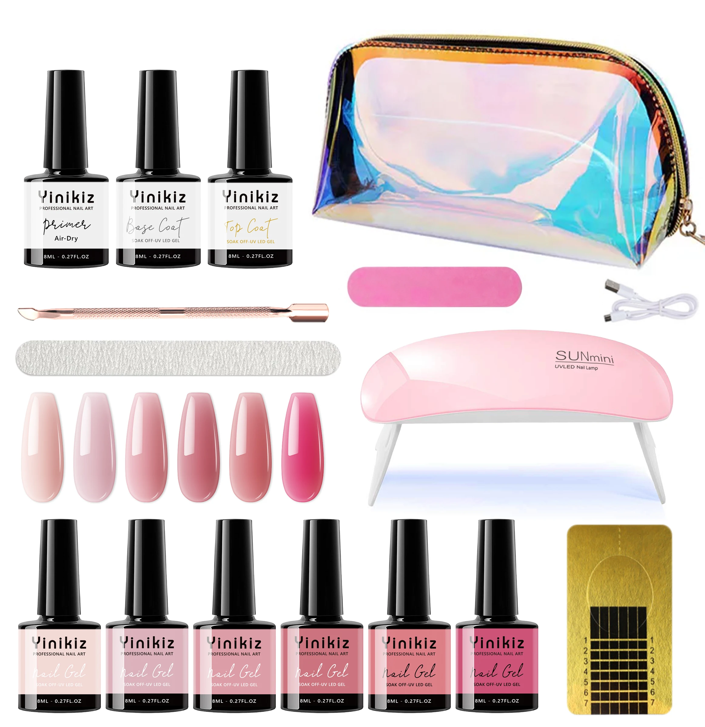 BIAB Starter Package Soft And Rubbery Applied To The Natural Nails Less Damage