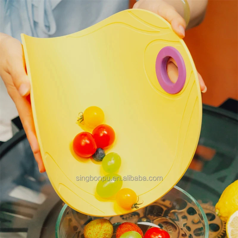 SINGBON New Lightweight Plastic Chopping Blocks Colorful TPU Cutting Boards