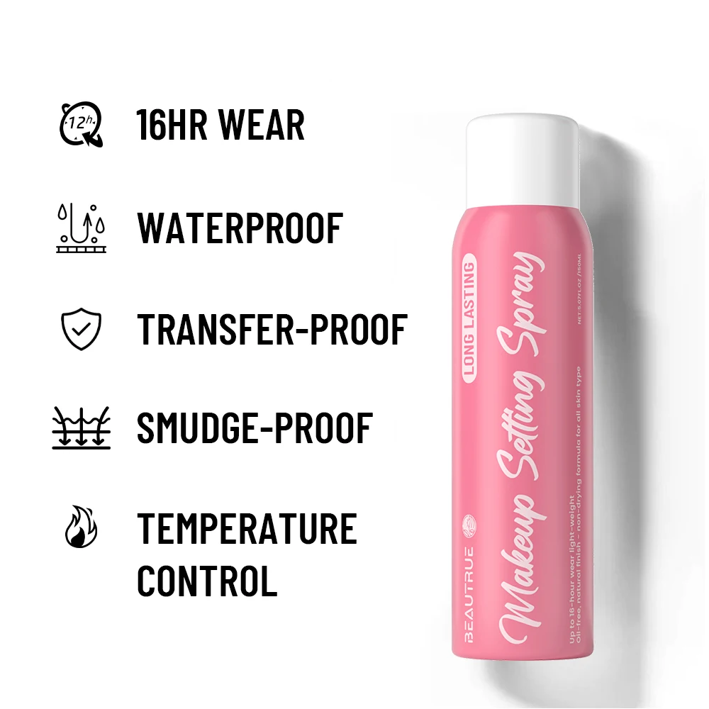 Wholesale Custom LOGO Size Aerosol Can Setting Spray Makeup For Women Face Body 16 Hour Long Time Light Weight Setting Spray