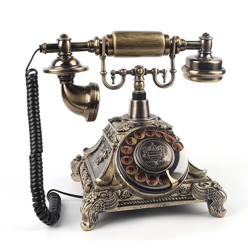 Bronze voice recording audio guestbook retro audio guestbook phone for wedding decoration