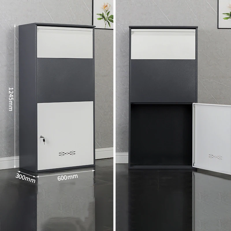 outdoor mailbox Custom Parcel Drop Box Express Package Delivery Box Container Outdoor metal Through Door Drop Box