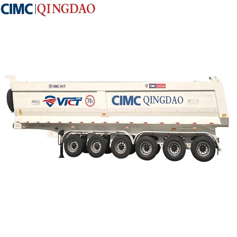 manganese transportation Ghana market  Heavy payload 6 axles dump tipper  trailer