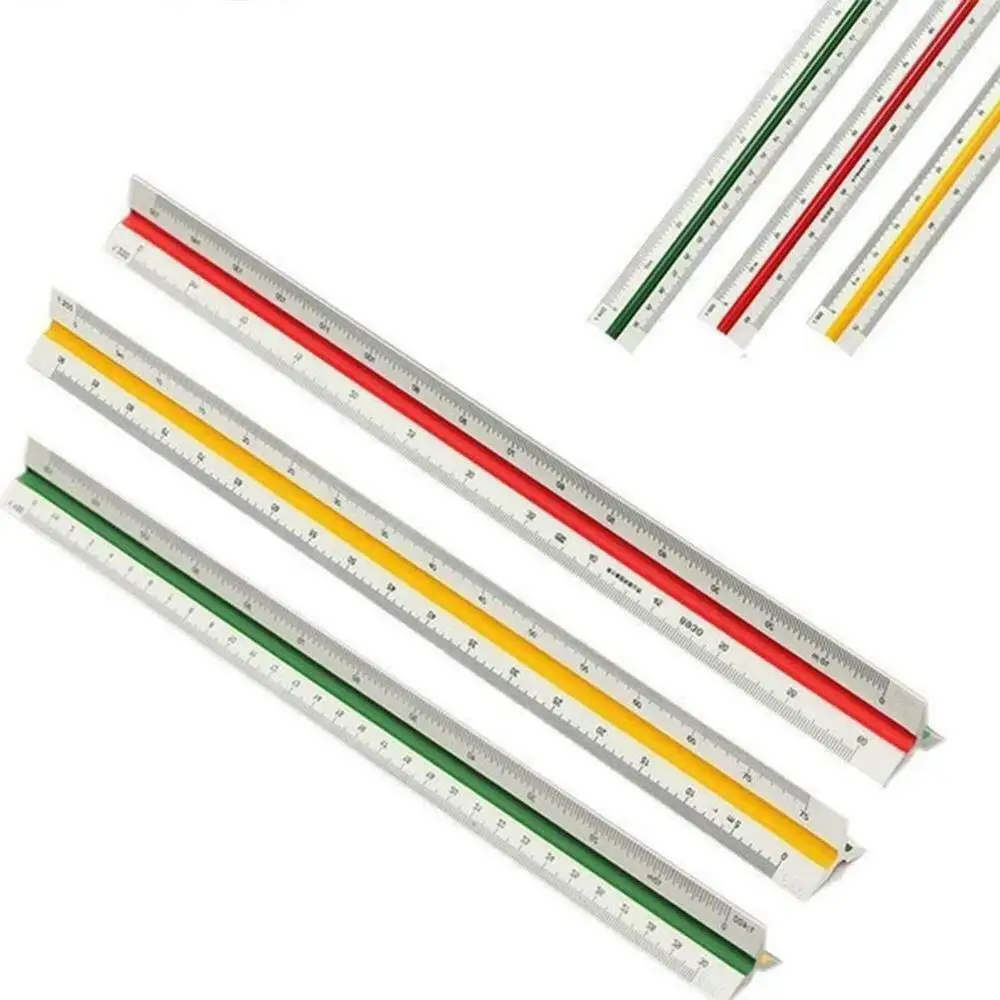 LULAND 30 см архитектурные инженеры лучшие Треугольные алюминиевые треугольные Металлические Линейки