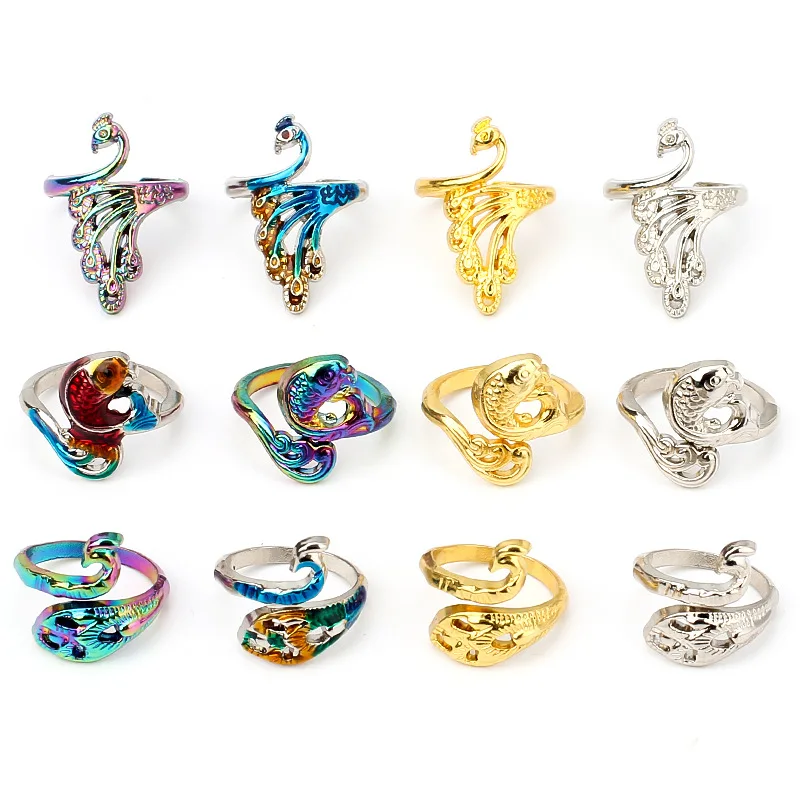 Adjustable Crochet Ring Finger Yarn Guide Knitting Tension Rings for Crocheting Cat Snake Yarn Ring for Women