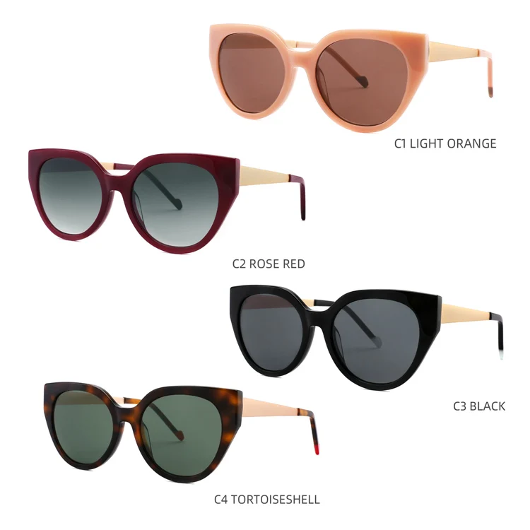 Hot Sell Ready Goods Acetate new trendy sunglasses polarized high end quality  sunglasses with metal handle for men women