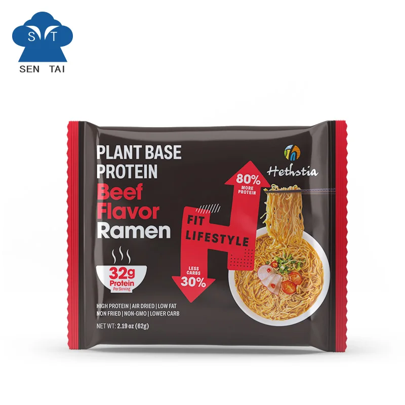 С высоким содержанием белка на растительной основе Вегетарианская сушеная воздухе здоровая лапша быстрого приготовления с куриным вкусом