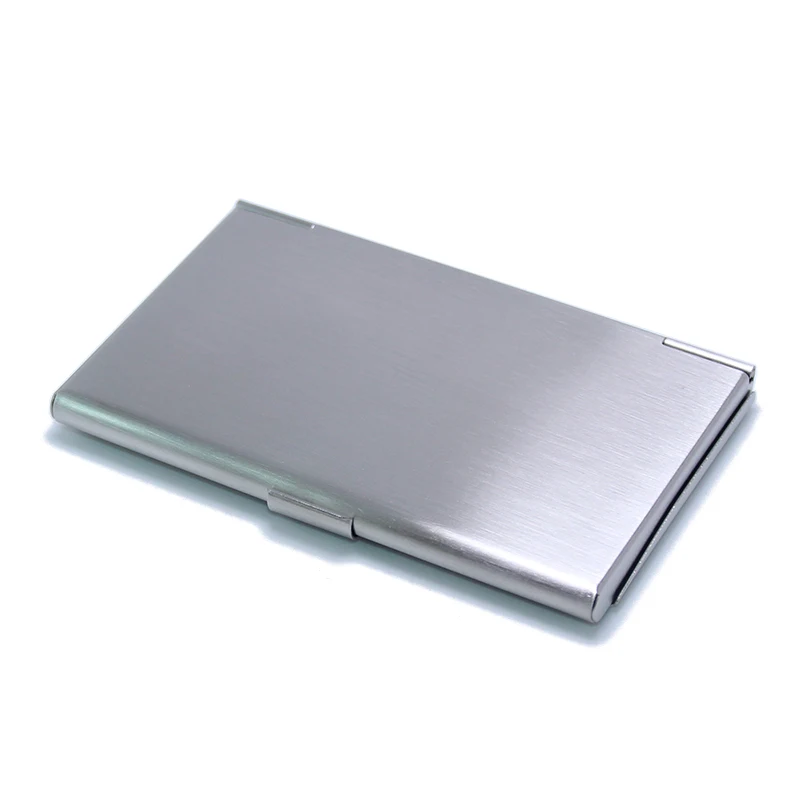 Wholesale Price Waterproof Stainless Steel Silver Metal Case Box Business Credit Card Case Cover Organizer Card Holder