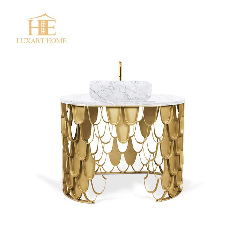Luxury Sink Decor Art Tree Root Mirrored Gold Special-shaped Stainless Steel Wash Basin Hotel Villa Bathroom Furniture