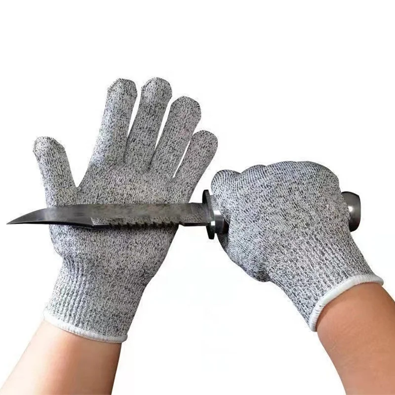 Resistant Cut Gloves Cut Level 5 Gray PU Anti Cut glove For Glass Industry