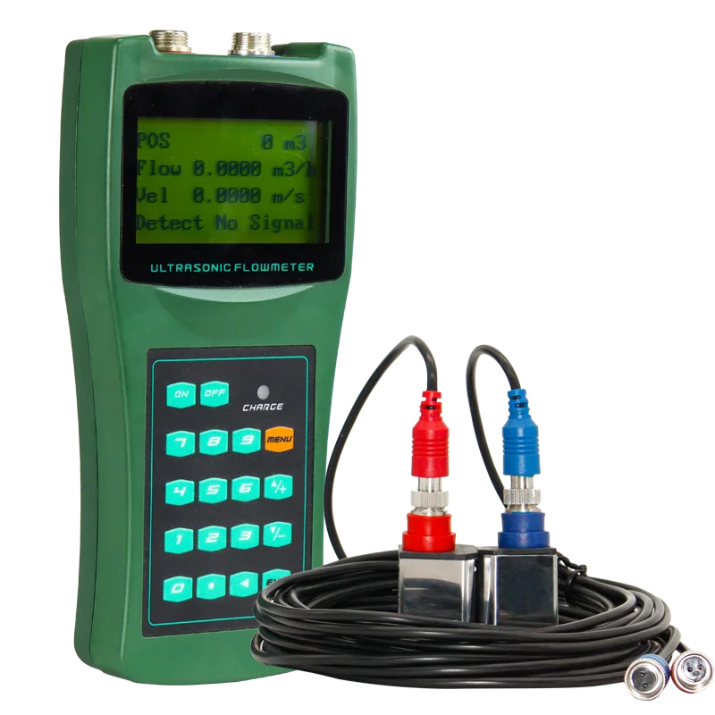 Tap water Sea water Beer RS232 Handheld Ultrasonic Flow Meter