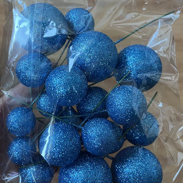 Multi color foam balls for cake decorative, Glitter foam balls