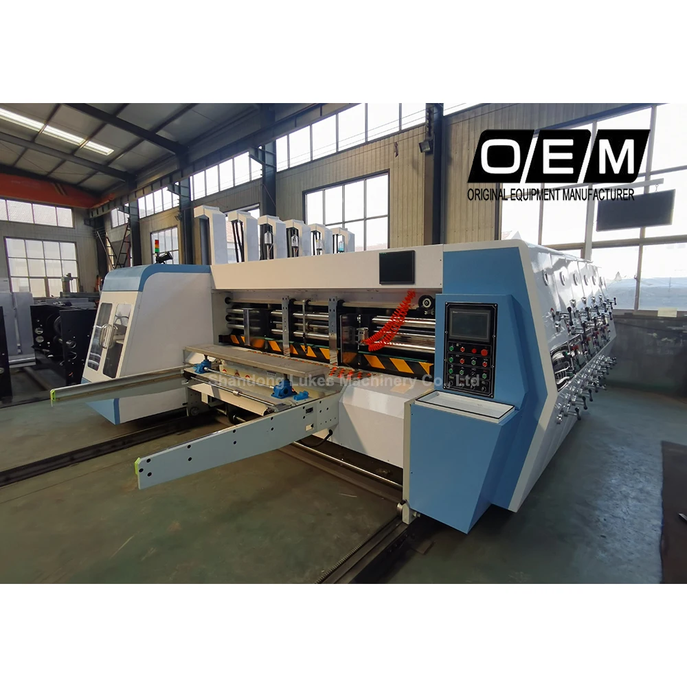 2 Color Automatic High Speed Carton Printing Slotting Die Cutting Machinery Paper Pizza Box Making Machine