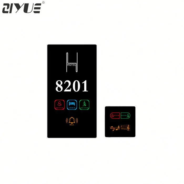 Led Plate Hotel Room Number Switch  Bell, DND , Room Number LOGO Hotel Room Service Equipment
