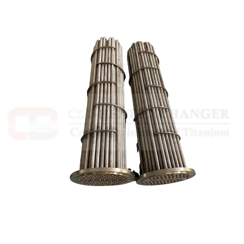 Double Tube Bundle For Tube In Shell Type Swimming Pool Heat Exchanger