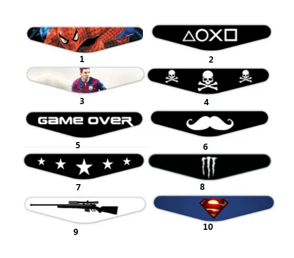 
LED Light Bar Cover Vinyl Decal Skin Stickers For Sony PlayStation 4 PS4 Slim Pro Controller Game Accessories For Dualshock 4 