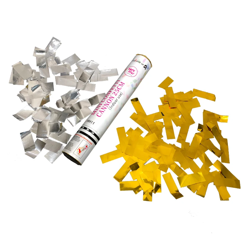 Factory Supply High Quality Party Poppers Confetti Cannon25cm Anodized Aluminum Confetti Cannon Festival Decoration Party Favor