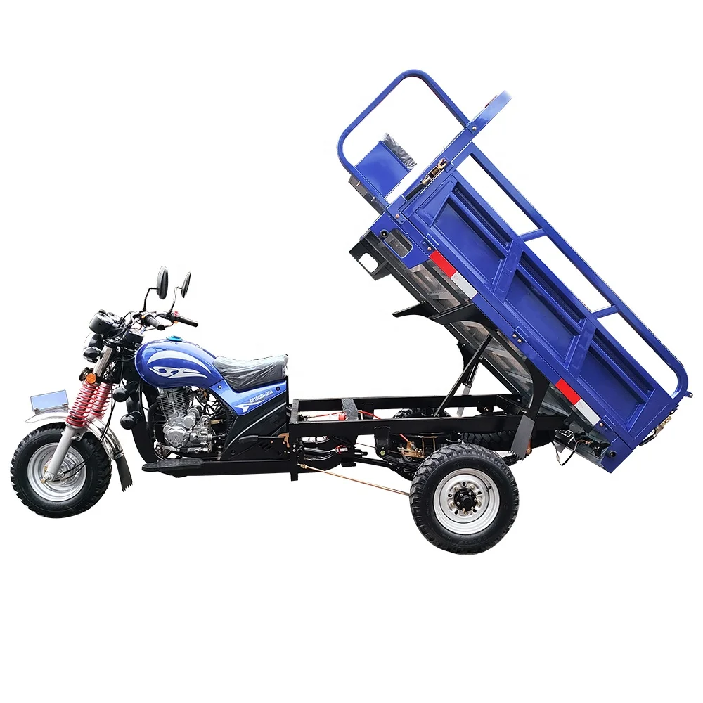Cost-effective  150cc Motorcycle Tricycle 3 Wheel Cargo for Adult Spring Steel Box Frame Engine Plate Cheap OEM ODM Tricycle