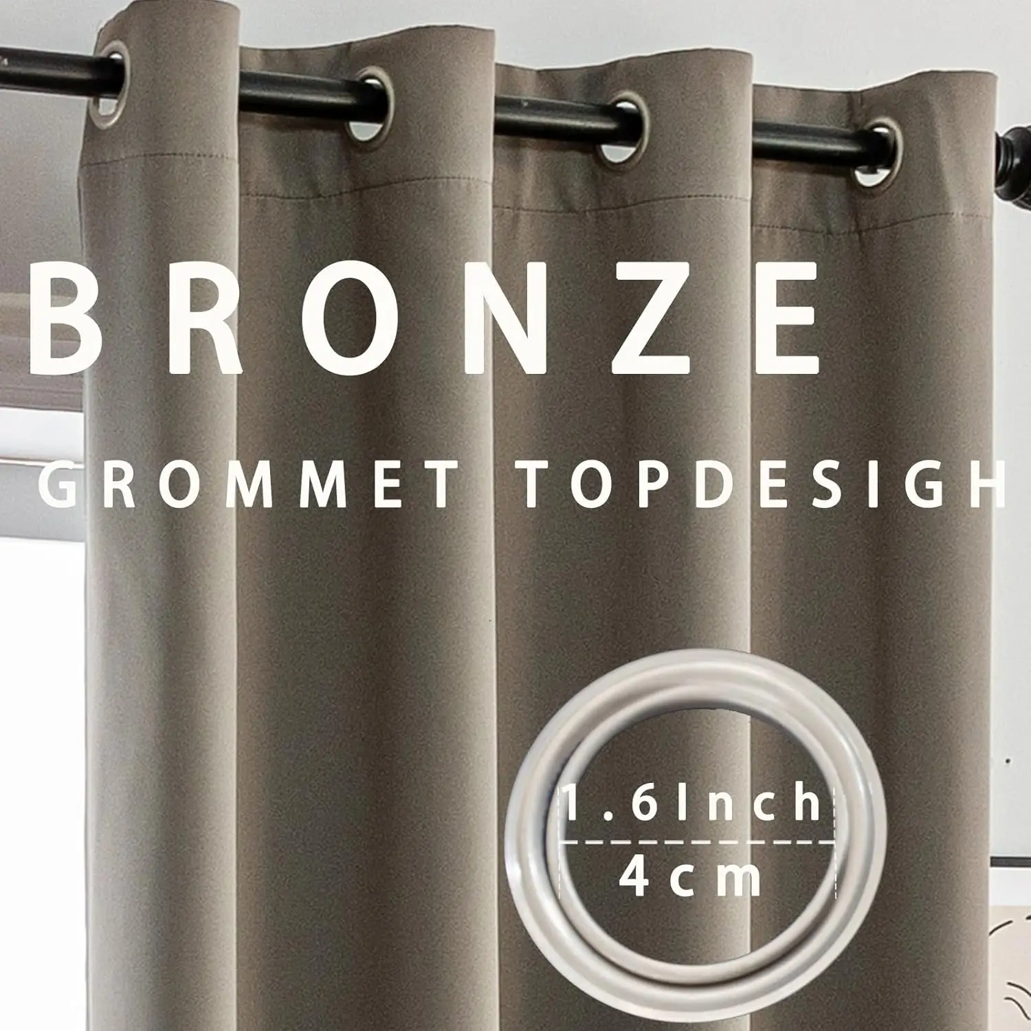 Extra Long Curtains High Ceiling Drapes for Living Room, Tall Custom Made Blackout Bedroom Loft Theater 1 Panel Grey