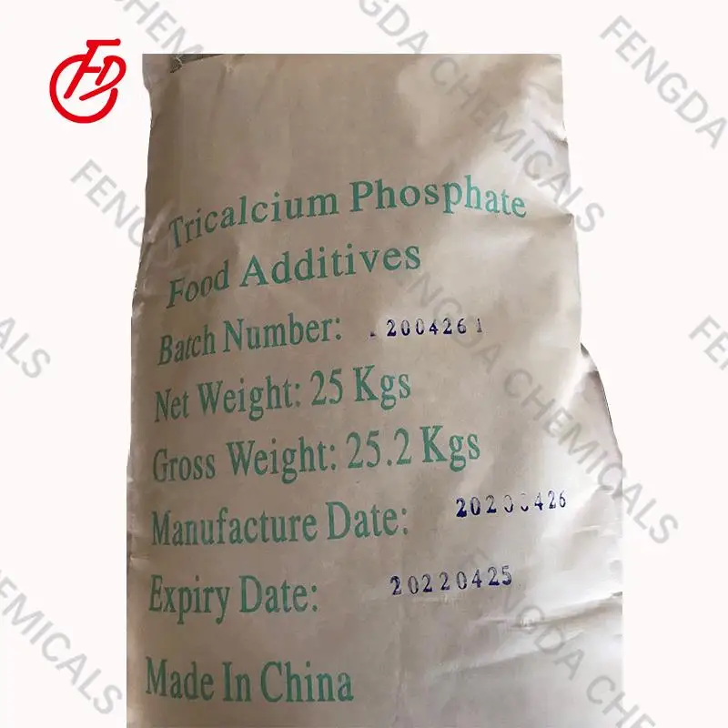 Tricalcium Phosphate TCP Food Grade Nutrition Enhancers Tricalcium Phosphate ISO Net Each in 25kg Paper Bag Food and Feed Grade