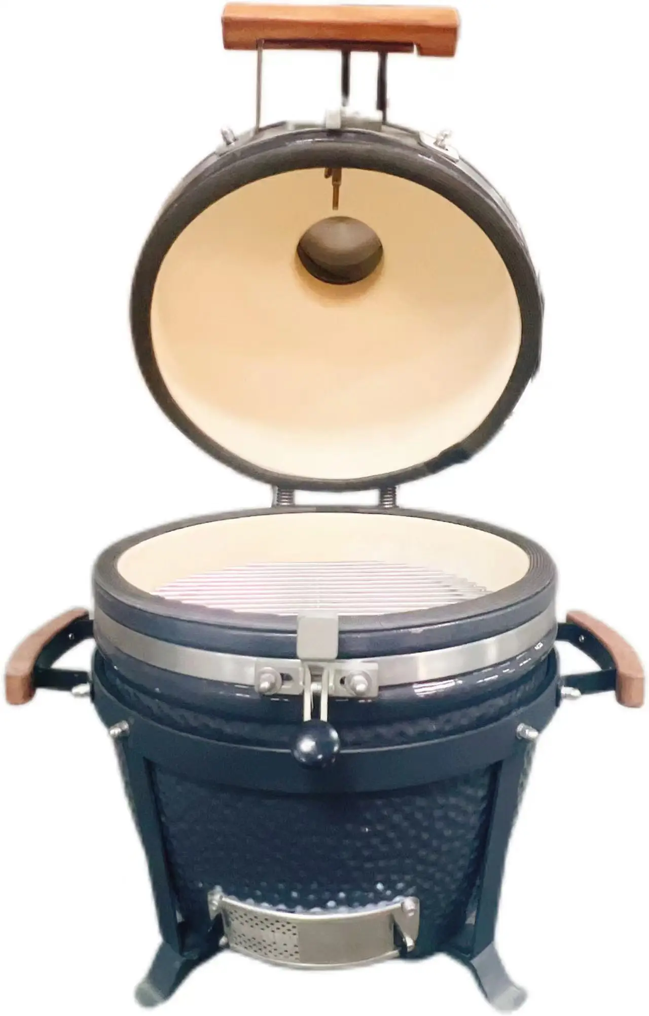 MCD 16Inch Kamado BBQ Grill Stand Bimetal Thermometer Barbecue Grill Outdoor Garden BBQ Grill  wh