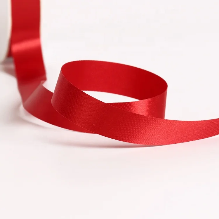 Satin Ribbon China Supplier Embossed Edge Pressed Edge Polyester RIBBONS Single Face 100% Polyester Solid Color Patterned 1 Day
