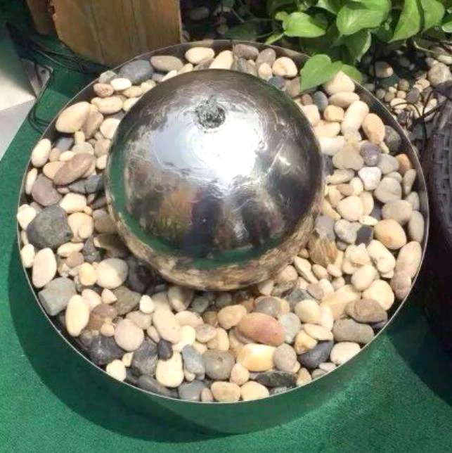 Stainless Steel Silver Ball Water Feature for Garden