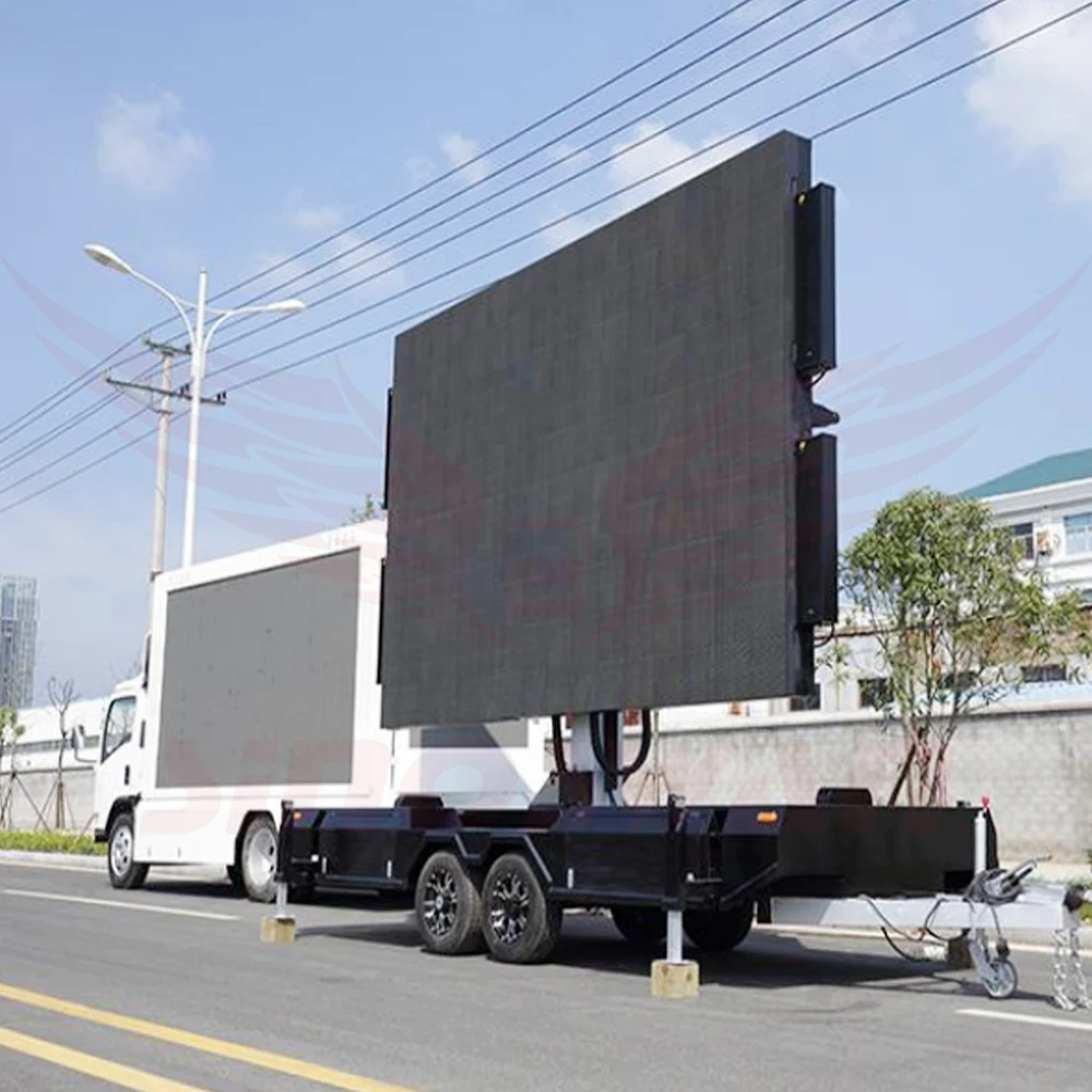 outdoor high brightness p4 p5 p6 p8 p10 mini mobile led screen display trailers