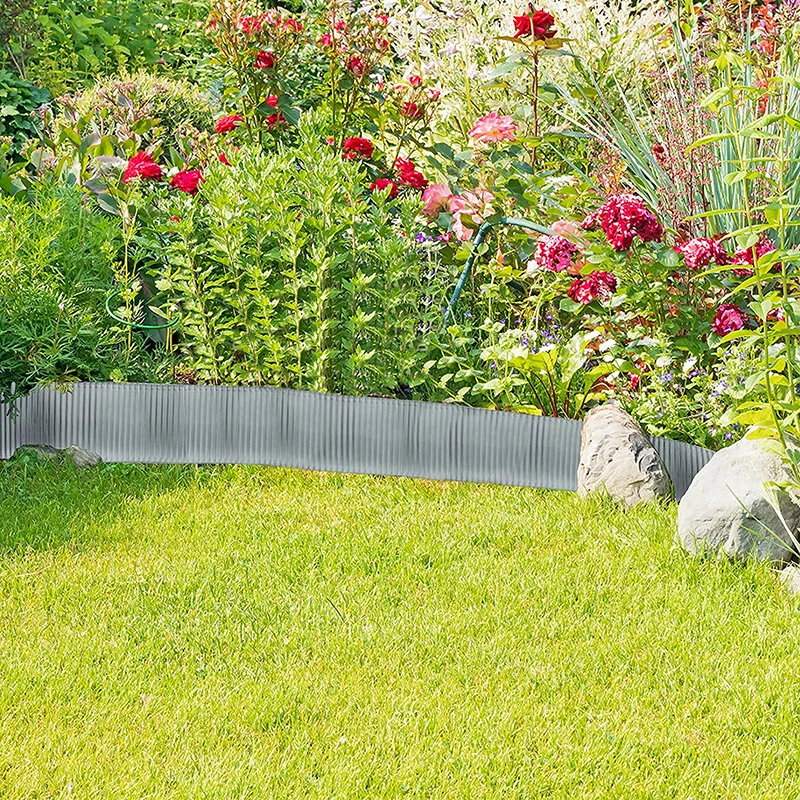 6 inches tall Corrugated Metal Garden Edging Sturdy Border Perfect for DIY Flower Beds and Landscaping Borders