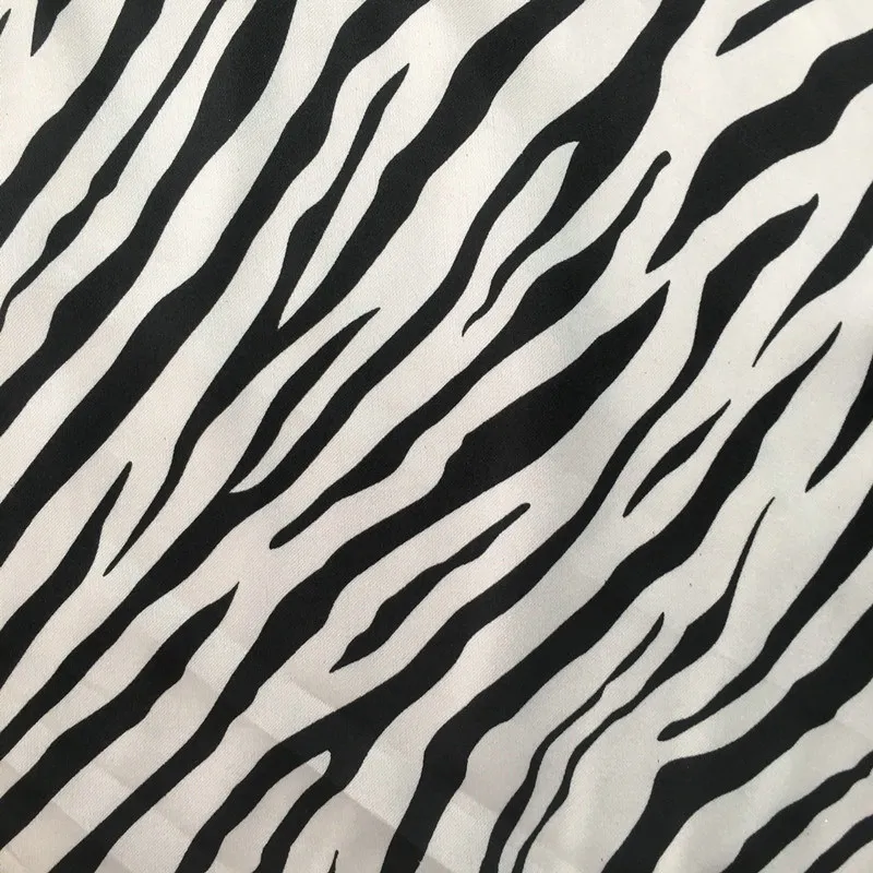 Zebra Design Print 100% Silk Satin Fabric