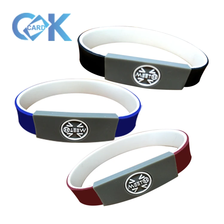 Silicone Wristband with Smart Chip for Access Control/Payment System