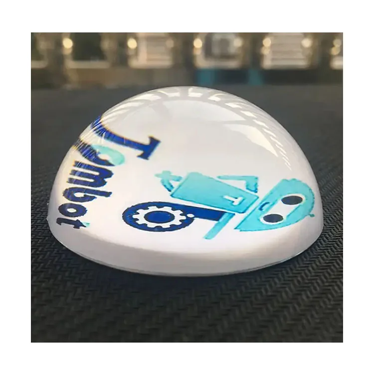 Custom Round 80MM Glass Dome Paperweight Crystal Dome Paperweight