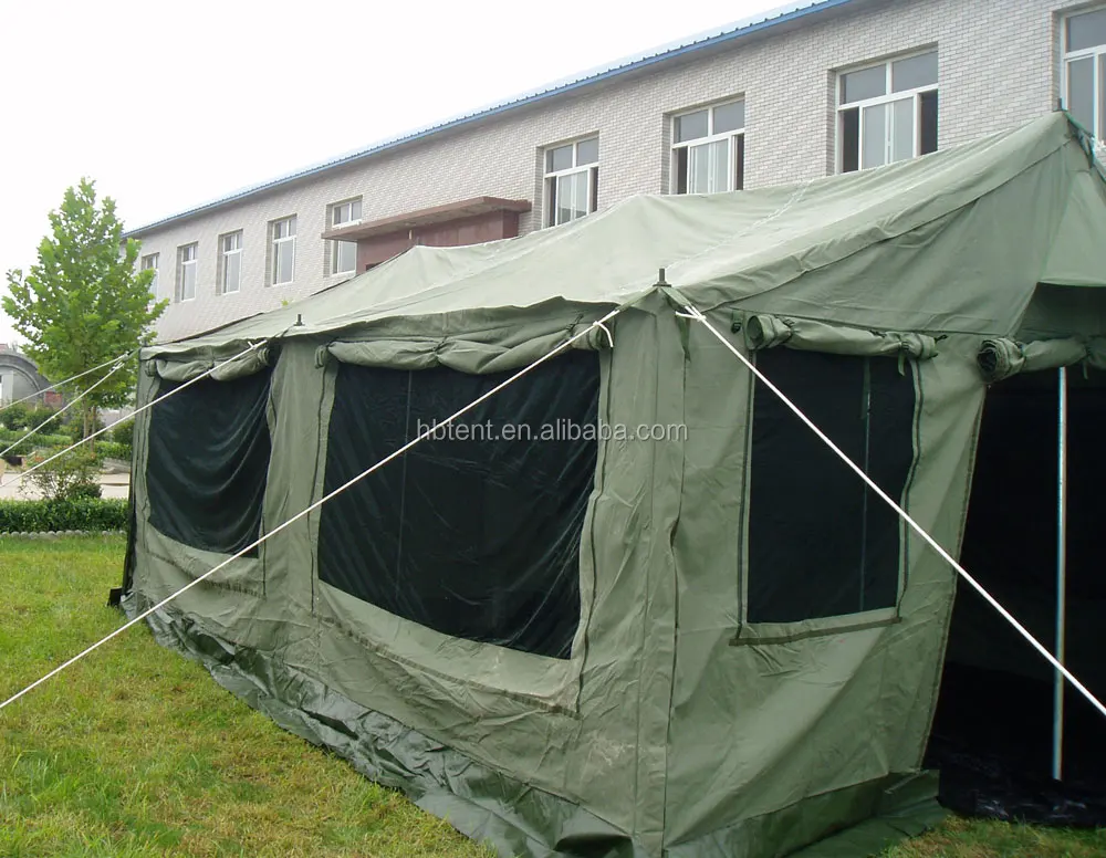 Wholesale Steel Frame Outdoor Winter Green Army Canvas Camping Military Tent