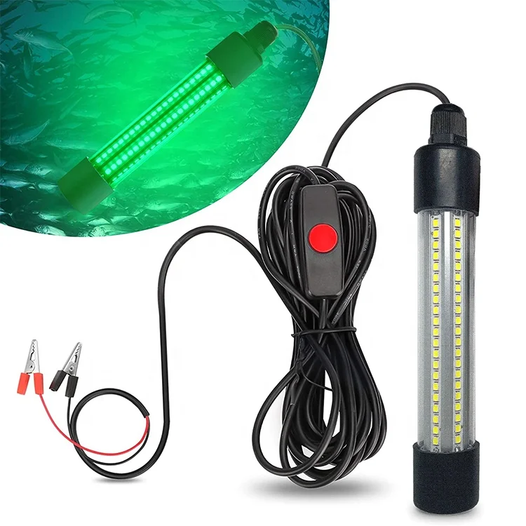 12V Boat Deep Drop Ip68 Waterproof Led Underwater Blue Green 12V Attract Fishing Light