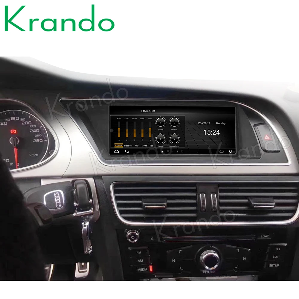 Krando Android Высокая Версия ОС: 11 8 'автомобиль радио dvd навигации для Audi A4 A5 2004-2016 мультимедийный плеер с