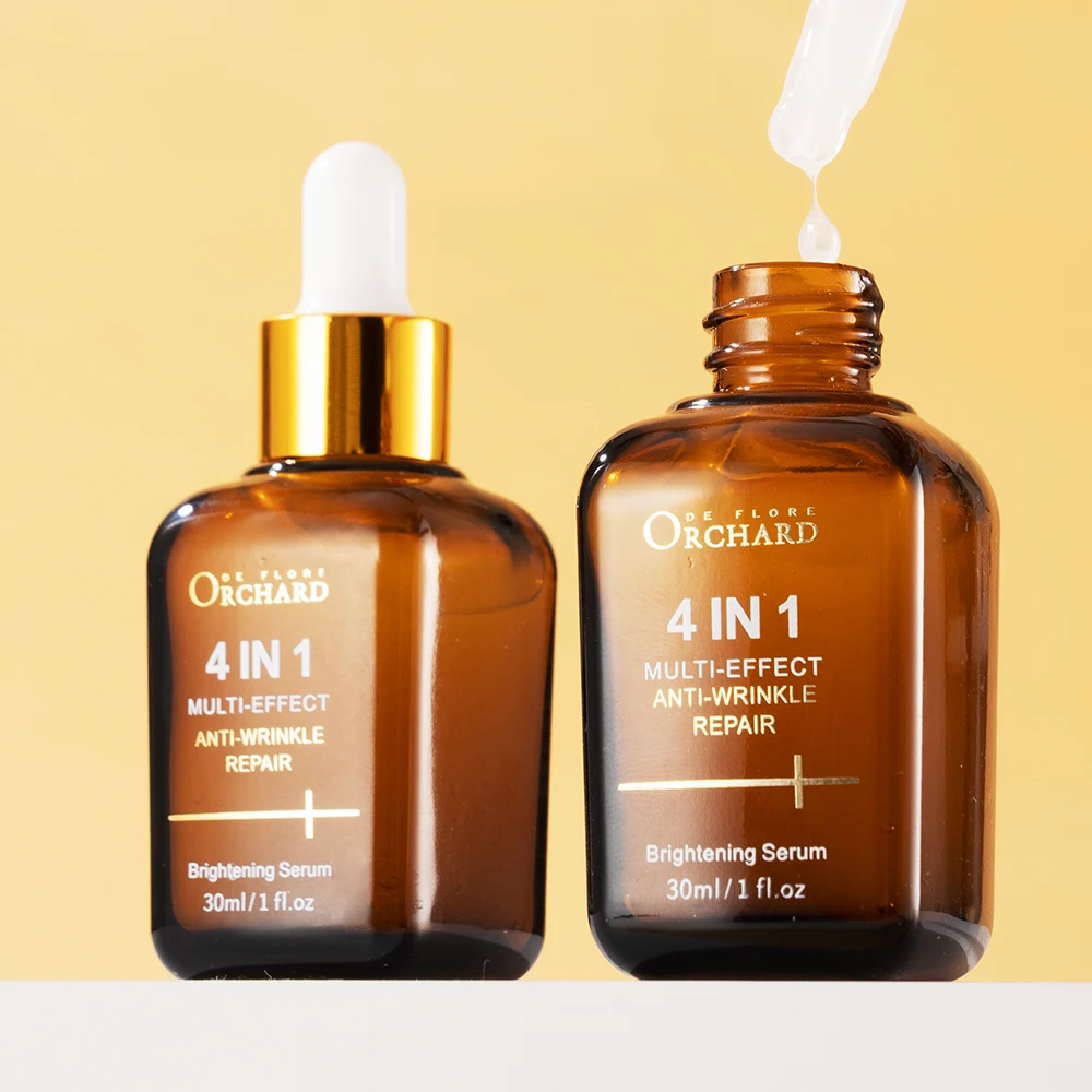 Private Label Skin Care Fades Static Lines And Firming 4 In 1 Multi-Effect Anti-Wrinkle Repair Brightening Serum