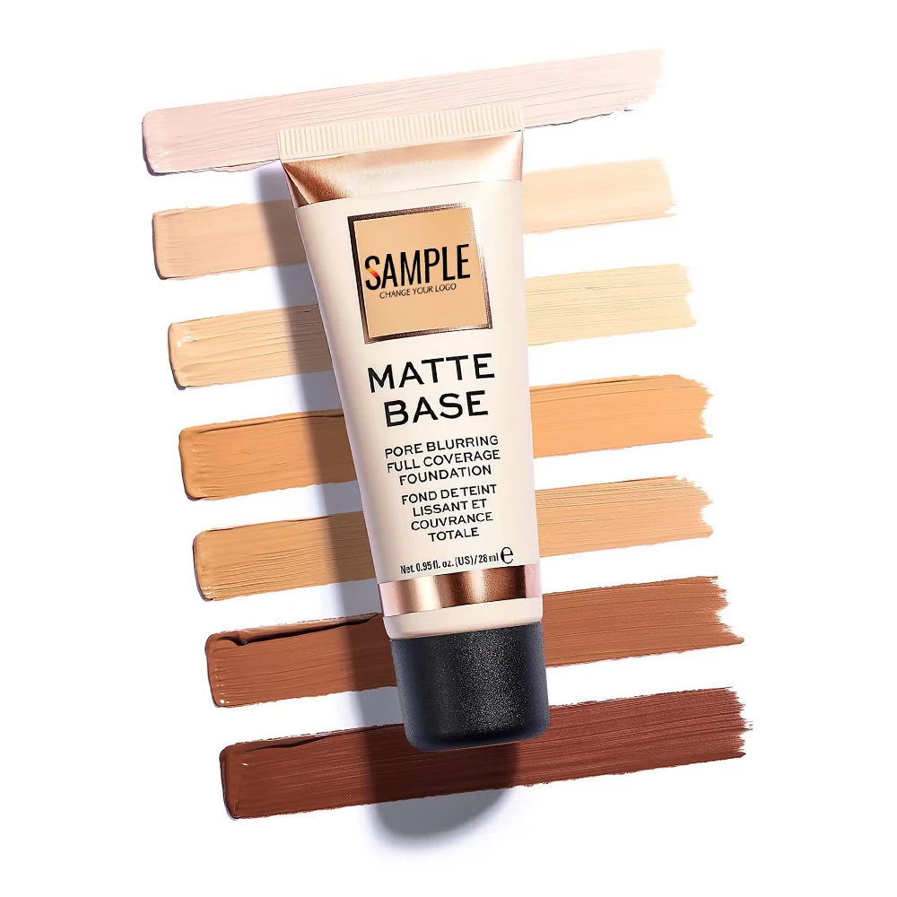 Full Coverage Waterproof Liquid Foundation Cosmetics Manufacturer Vegan Silk Smooth Makeup Face Foundation