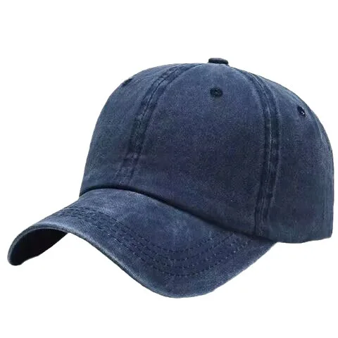 Custom Logo Unisex Adult Vintage Cotton Washed Distressed Baseball Cap Embroi Plain Sports Caps Adjustable Dad Hat