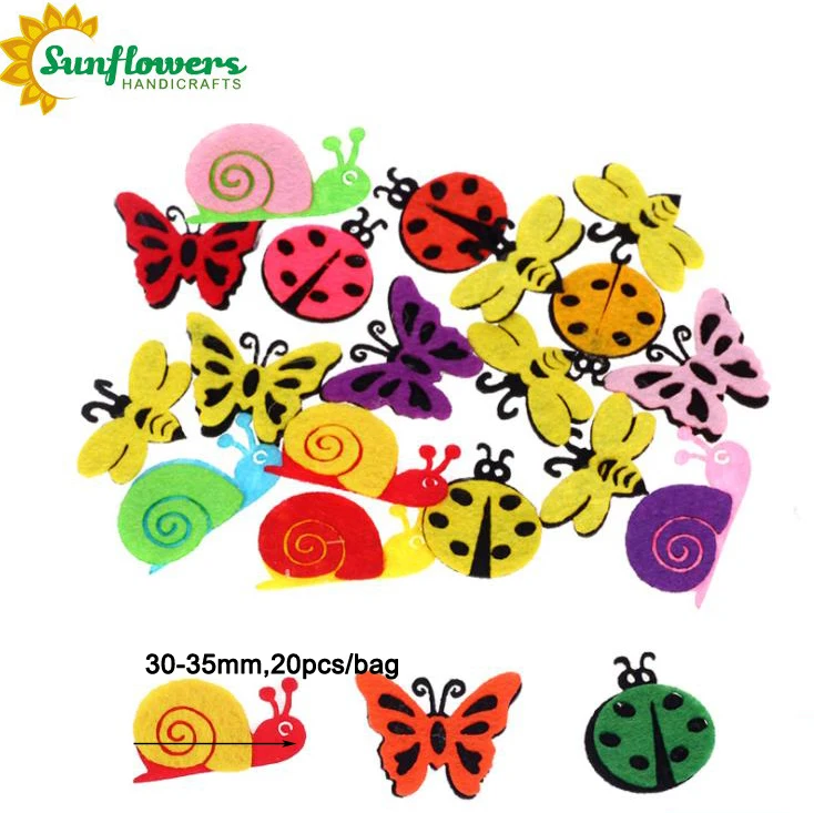 Multicolor 40mm Rabbit Eco-friendly Felt Fabric Shapes for Holiday and Gift Sets
