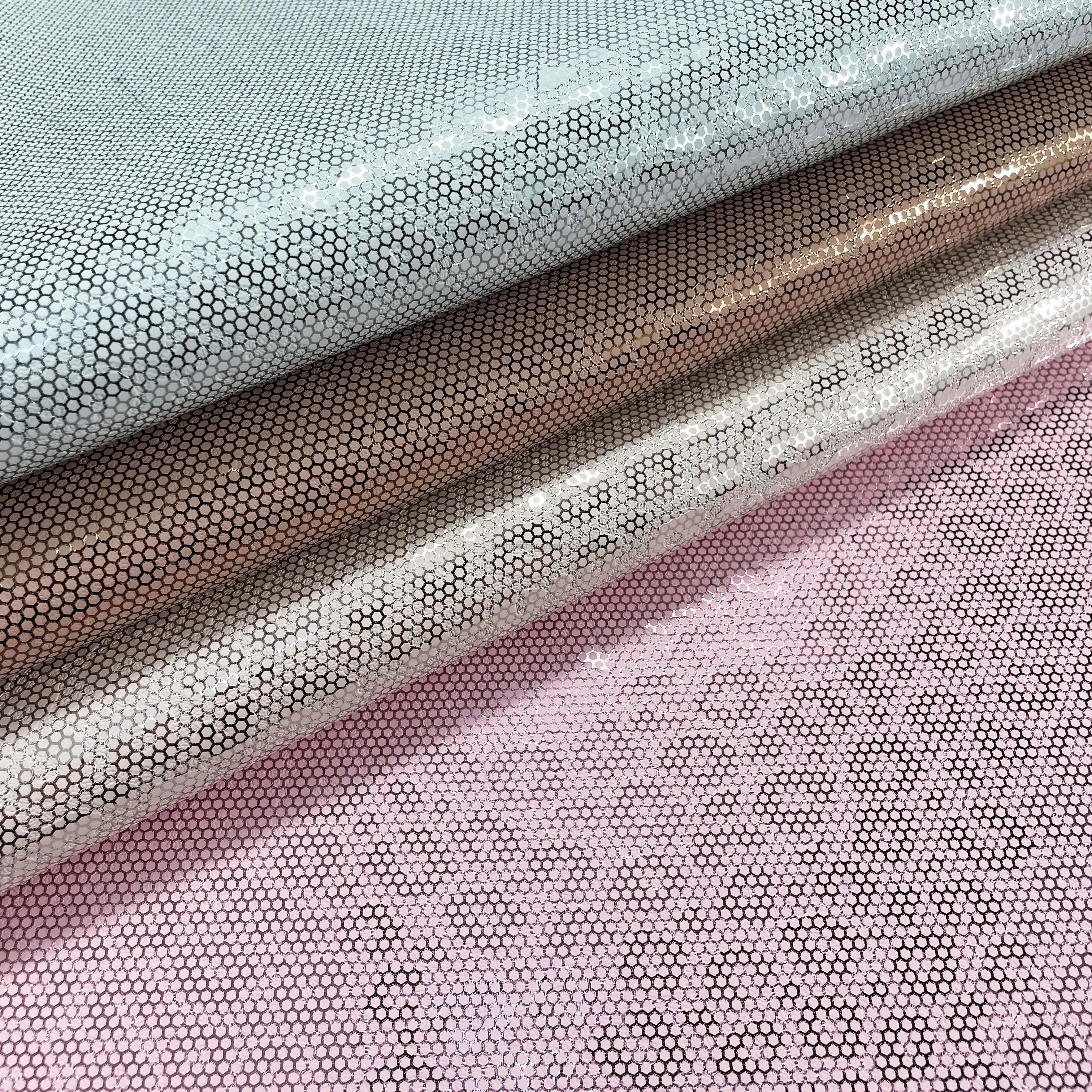FA-1257 Frosted PU Leather Leopard Embossed Hot Stamping Waterproof Shoe & Bag Making Material for Car Use PVC Compliant