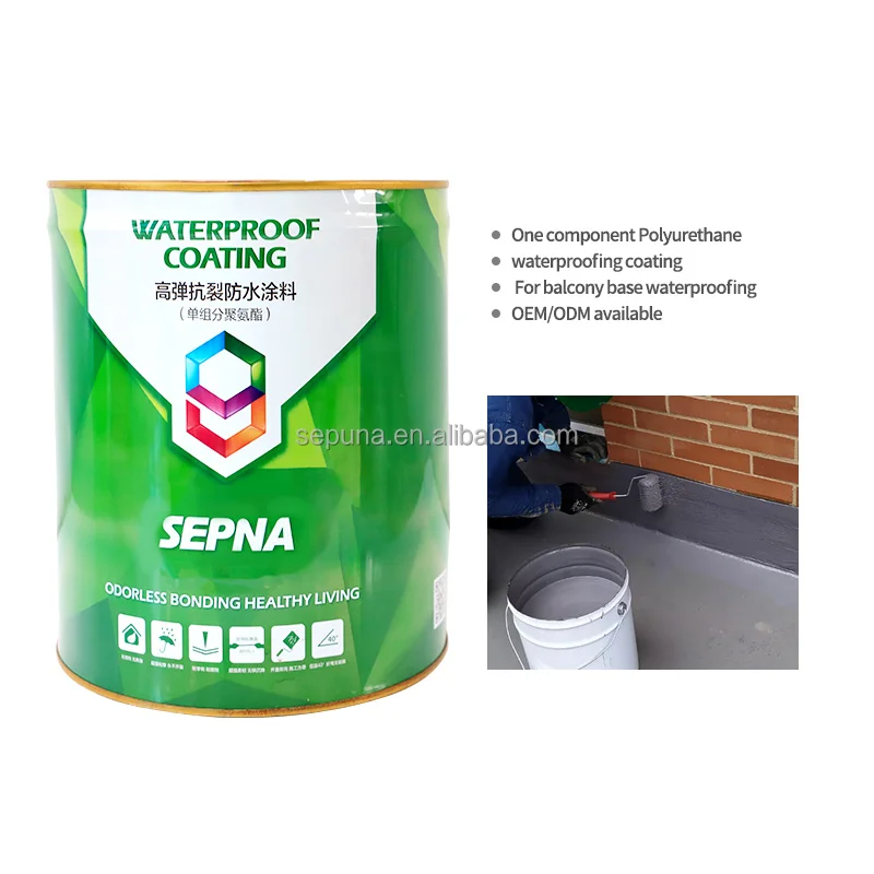 one pack roof liquid customized color flexible pu waterproof coating paint for swimming pool channel concrete roof