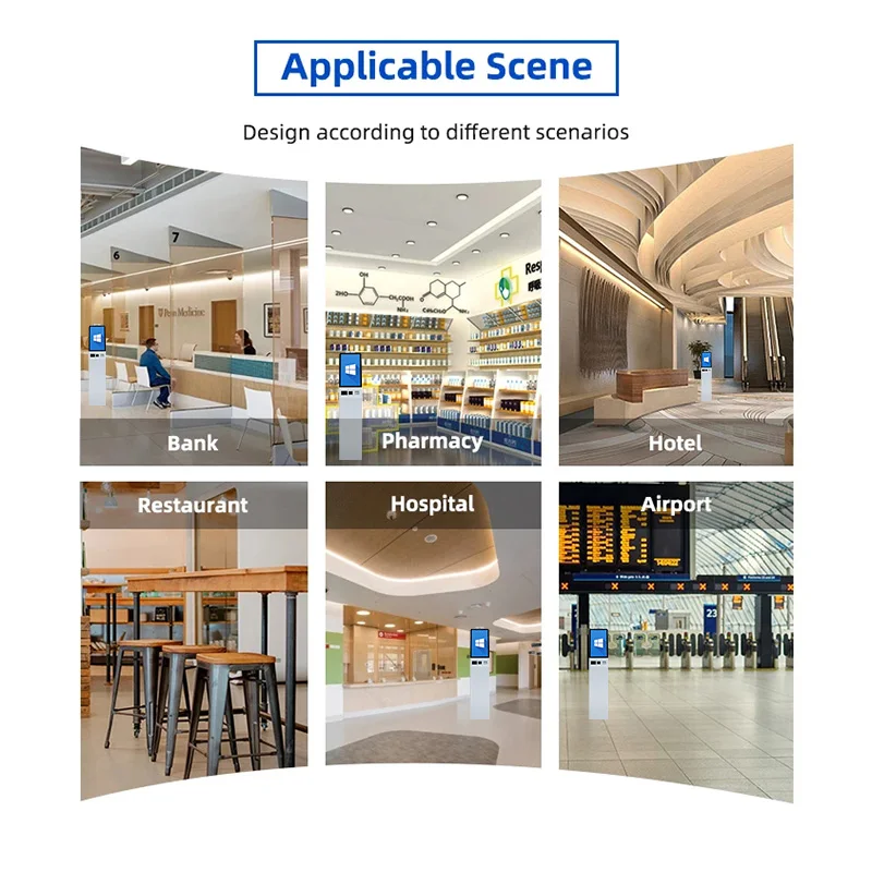 Floor Standing 15.6 Inch Integrated Software Self Service Kiosk POE Android Payment Kiosk With QR Code Scanner Camera