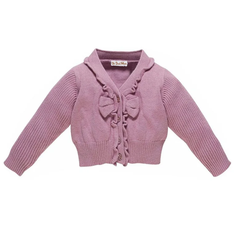 Cotton newborn baby clothing Organic cotton baby  long sleeved sweater round neck cardigan V-neck long sleeved sweater