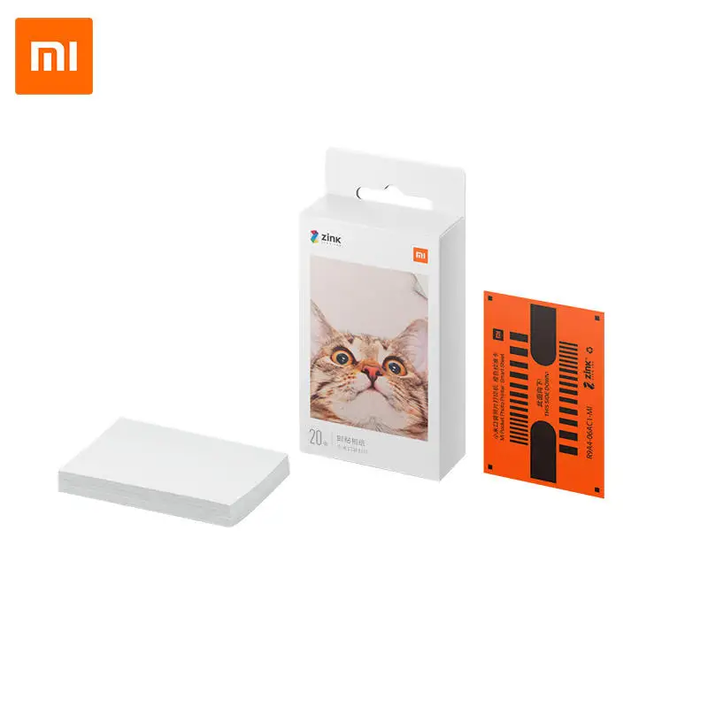 Портативный карманный принтер Xiaomi Mi ZINK самоклеящаяся бумага для фотопринтера 20